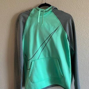 Womens mint-green Nike DRI-FIT hoodie